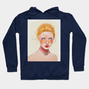 Girl Portrait Illustration Hoodie